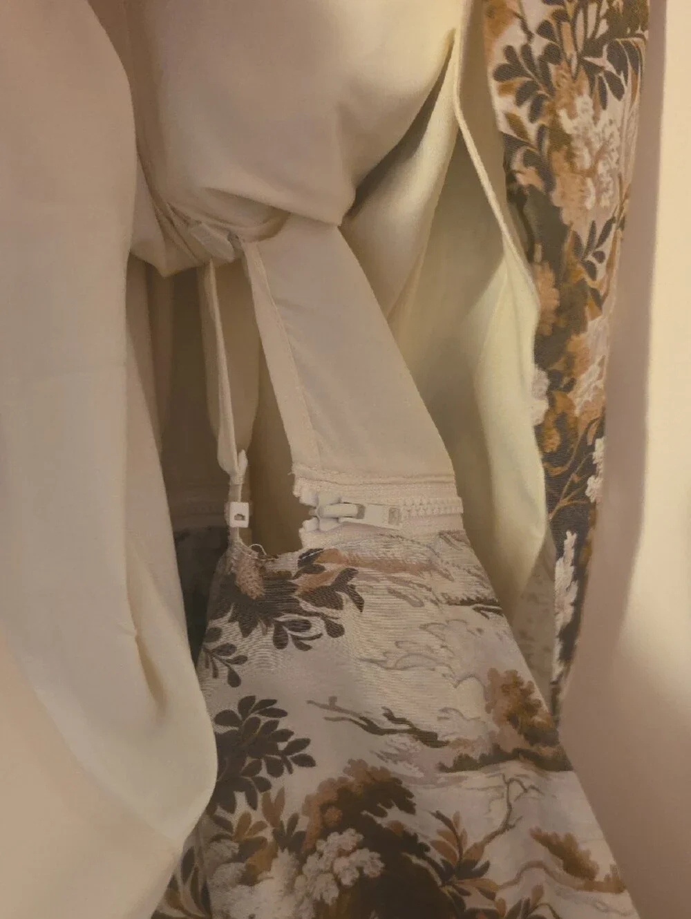 Mestiza Rhonda  Midi Convertable Dress in Cream and Brown - Picture 10 of 12